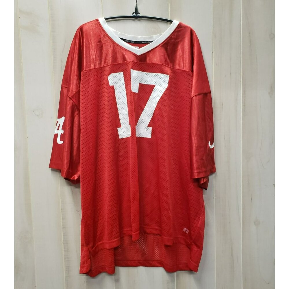 Red & White Alabama Crimson Tide Jersey, Russell Athletic, 3XL 54-56, #17